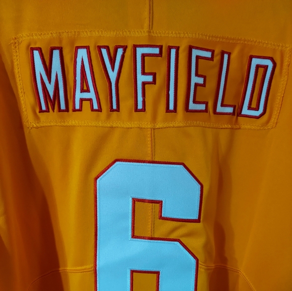 Baker Mayfield Tampa Bay Bucs Creme Stitched Jersey. NWT - Picture 2 of 7